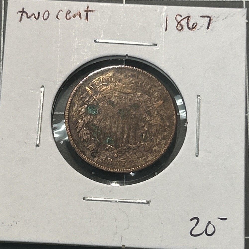 1867 Two Cent Piece Coin US Coin