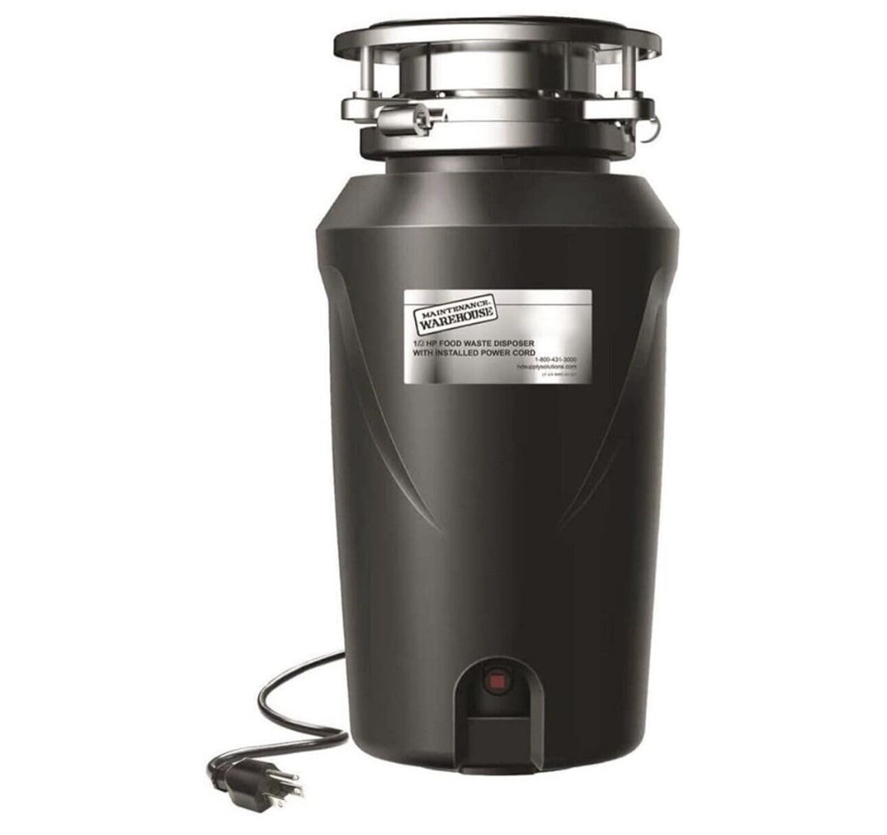 MAINTENANCE WAREHOUSE 1/3 HP GARBAGE DISPOSAL W/ POWER CORD 113774