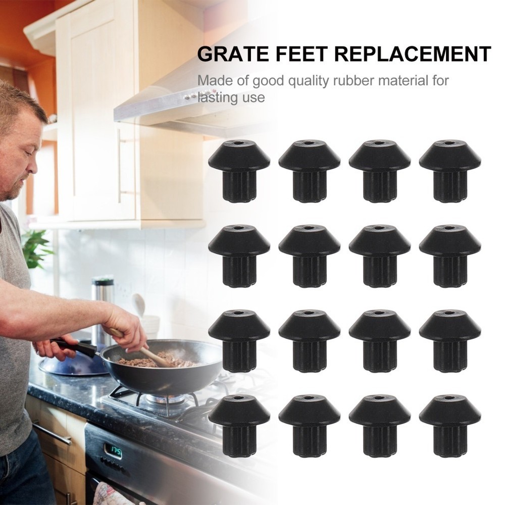 48Pcs Grate Feet Rubber Replacement for Gas Range Burner
