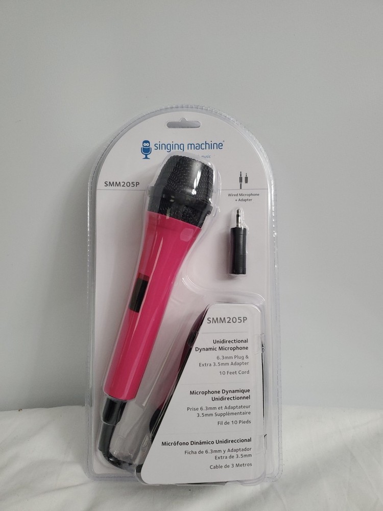 Singing Machine Unidirectional Dynamic Microphone SMM205P Pink