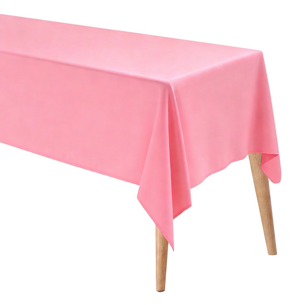 140x220cm Rectangle Tablecloth, Thickened Polyester Table Cloth Light Pink