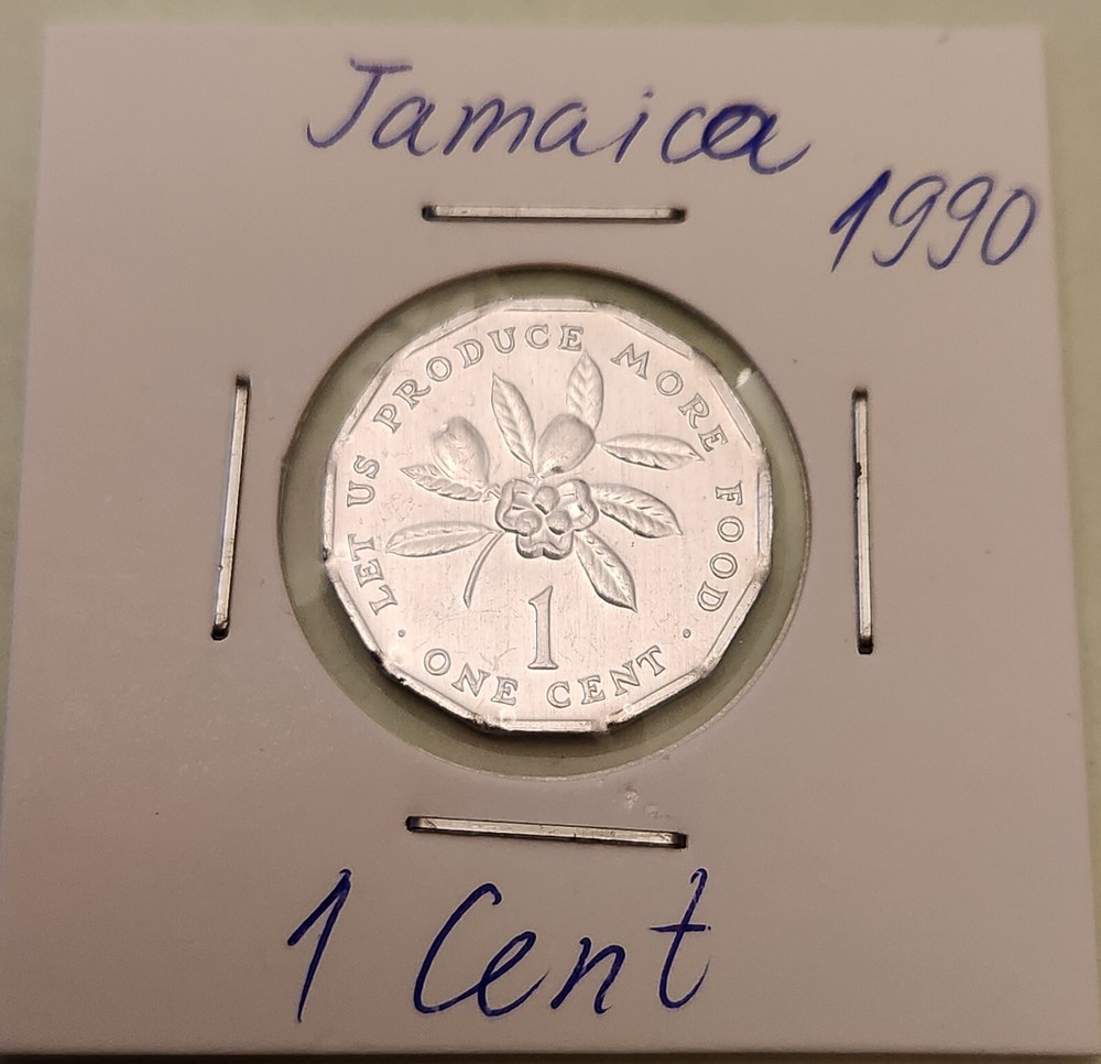 Jamaica coin, 1 cent, 1990