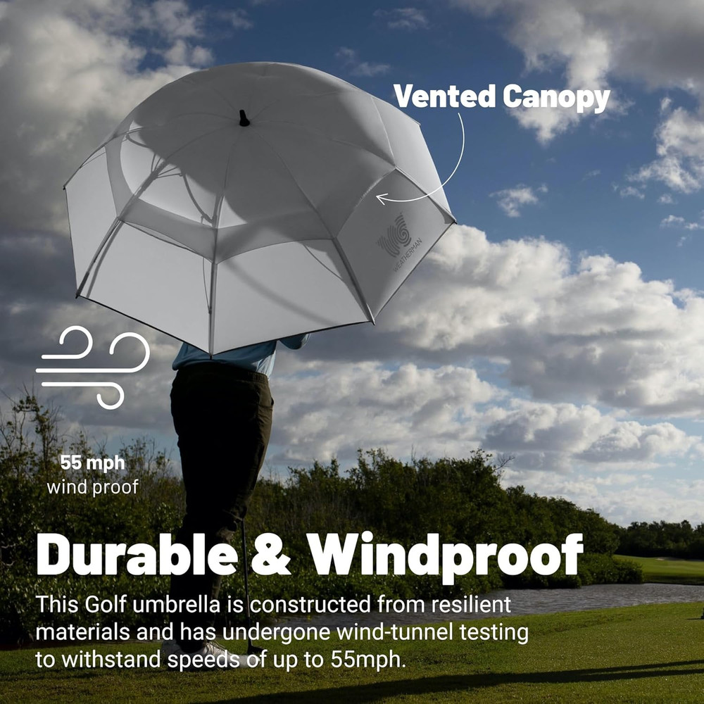 Umbrella - Golf Lite Umbrella Extra Large Big Oversize Windproof for Golf Bag Pu