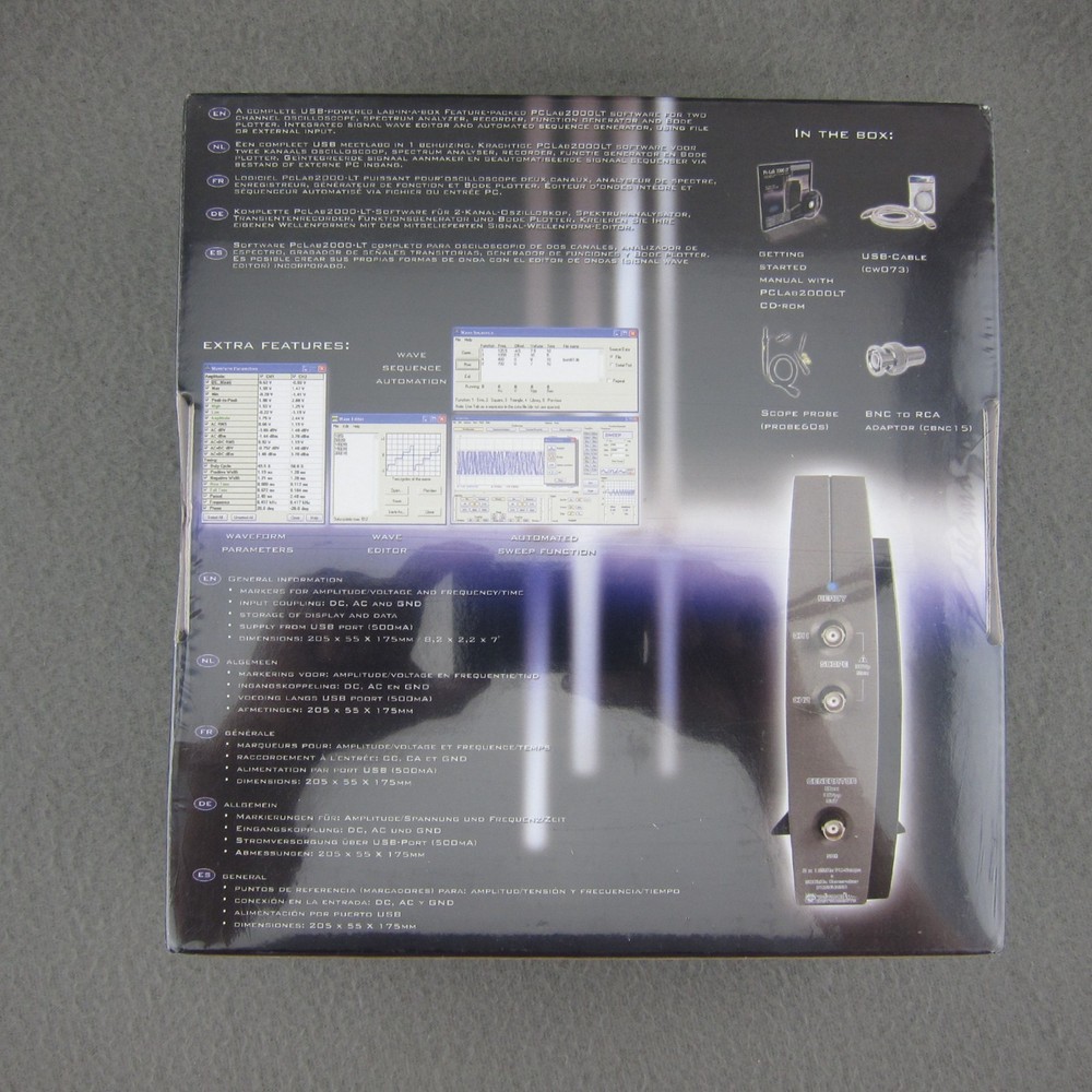 New Velleman PCSGU250 USB-Based PC Oscilloscope & Function Generator Sealed Note