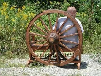 Wagon Wheel Bench 2 Seat
