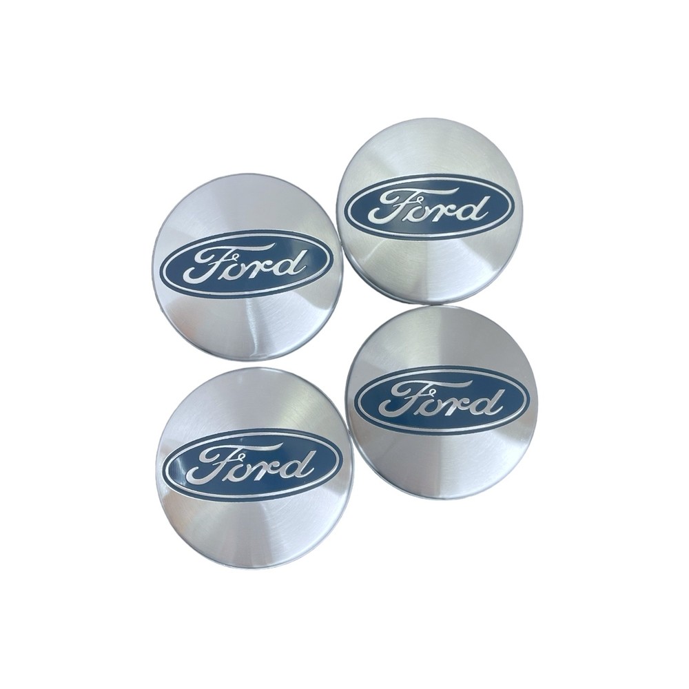 4 Pcs Wheel Center Caps For Ford Blue Silver Logo Fits Explorer 2017 - 2025