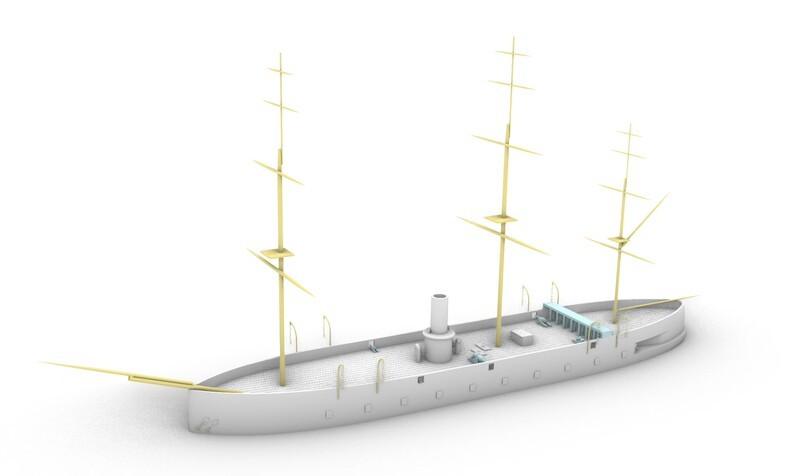 1 /700  HDMS Danmark Unpainted /waterline