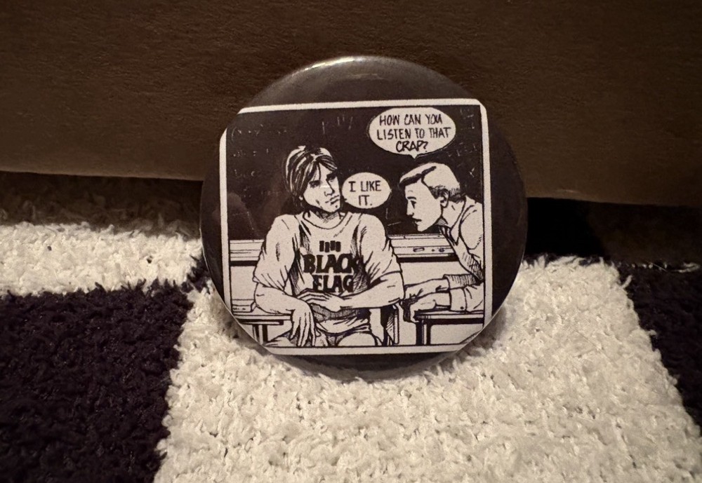Black Flag Pinback Button 2.25 Inch