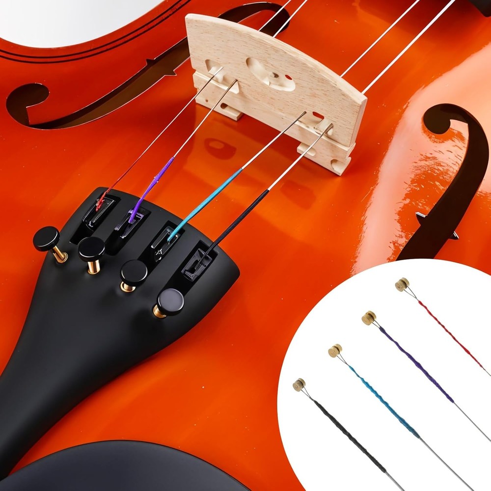 12 PCS Violin Strings Full Set, Universal Classic Steel Core Strings Carbon Stee