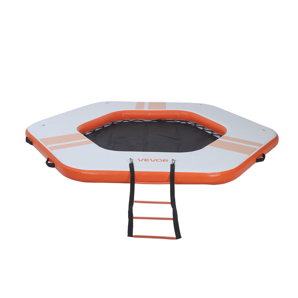 Inflatable Floating Dock, 8.5x8.5 FT Inflatable Dock Platform, Orange