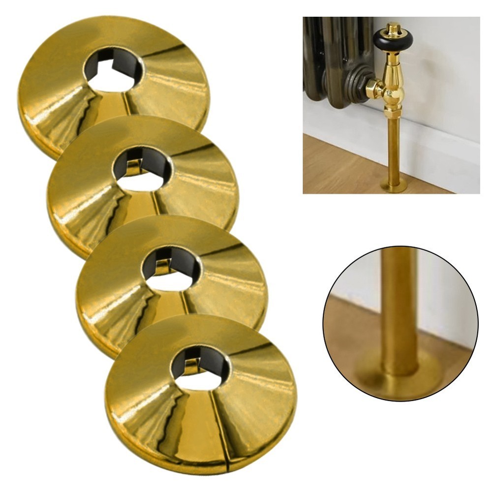 Plastic Covers Radiator Pipe Collars Shield Gold Plastic Covers Install
