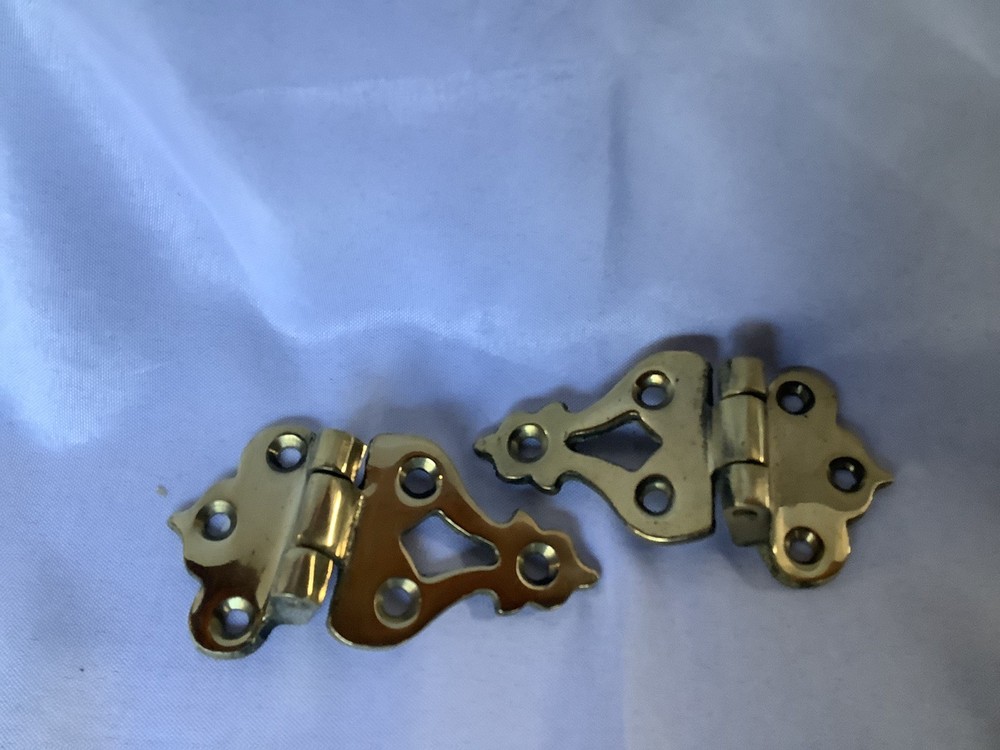 Pair Of Brass Ice Box Hinges