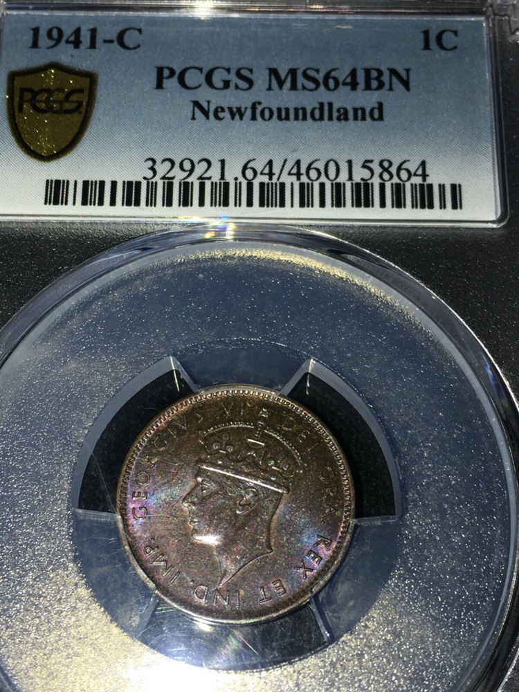 1941c PCGS Graded, Newfoundland ¢1 Cent,**MS-64** #5864