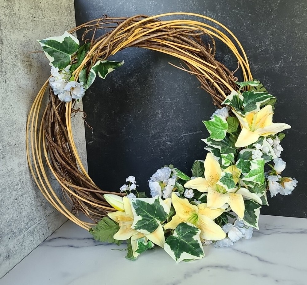 Vintage Spring Lily Wreath