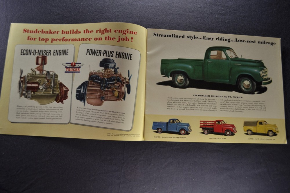 1950-1951 Studebaker Truck Brochure Pickup Stake Panel Dump Excellent Original