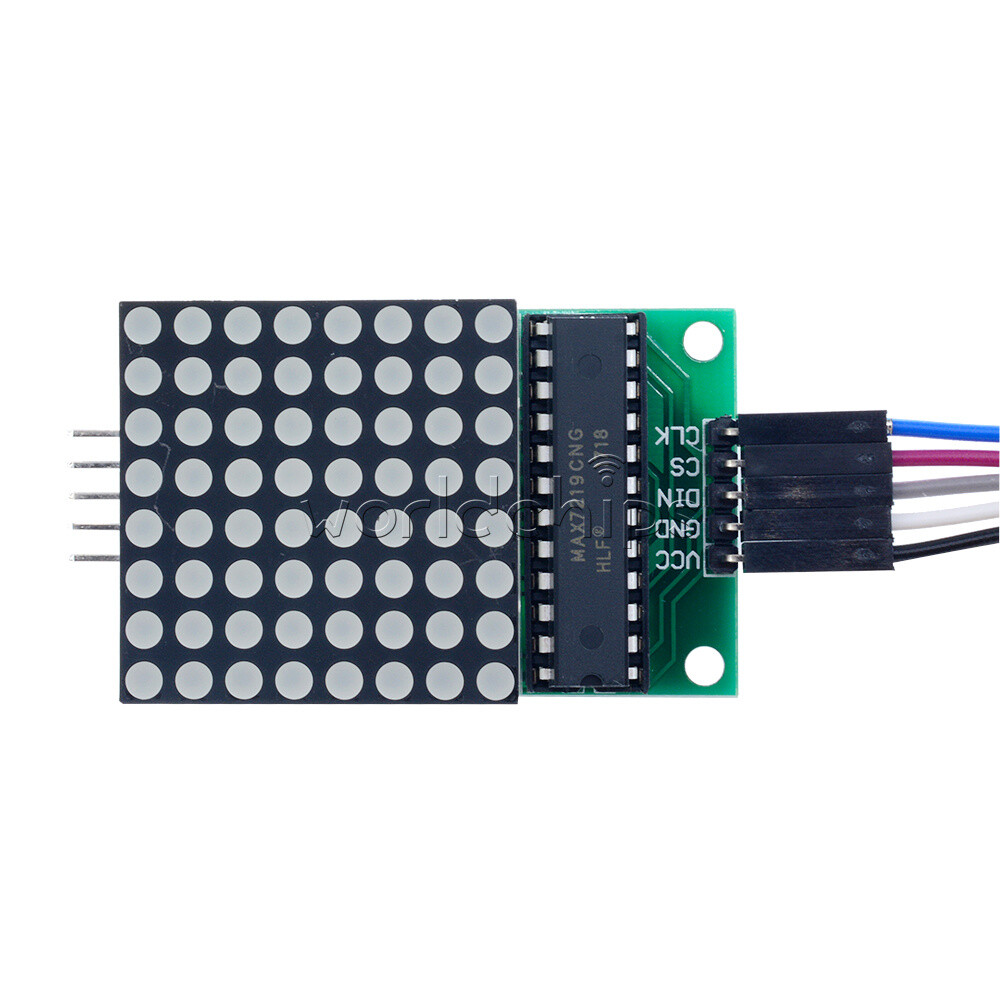 10PCS MAX7219 Red LED Dot Matrix Module Drive 8x8 Common Cathode Lattice + Cable