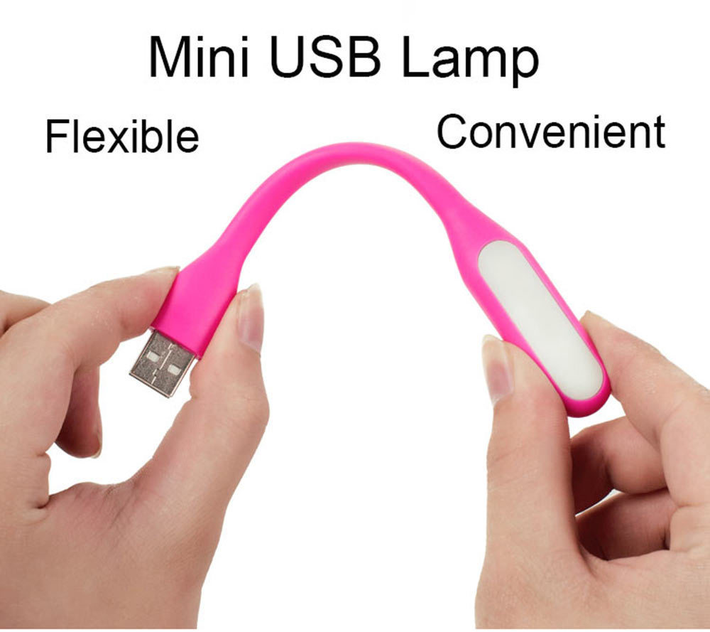 Purple Flexible USB LED Bright Light Lamp For Computer Laptop PC Reading #D15