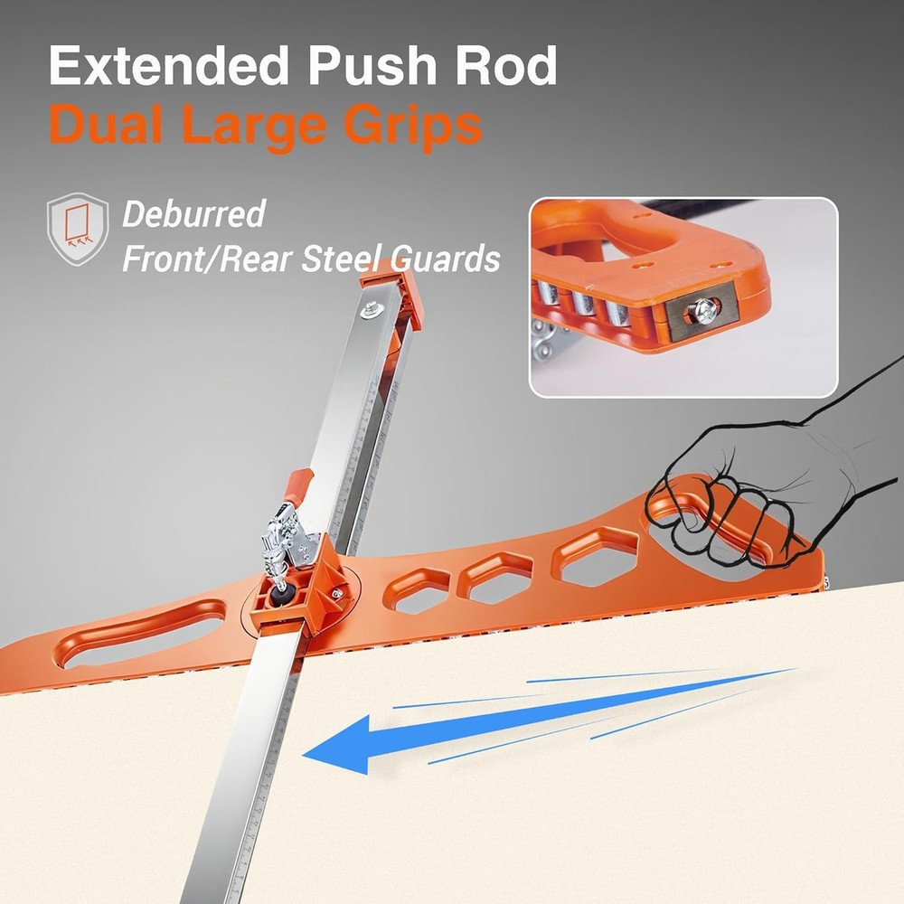 Drywall Cutting Tool, Foldable Hand Push Dual Positioning Drywall Cutter