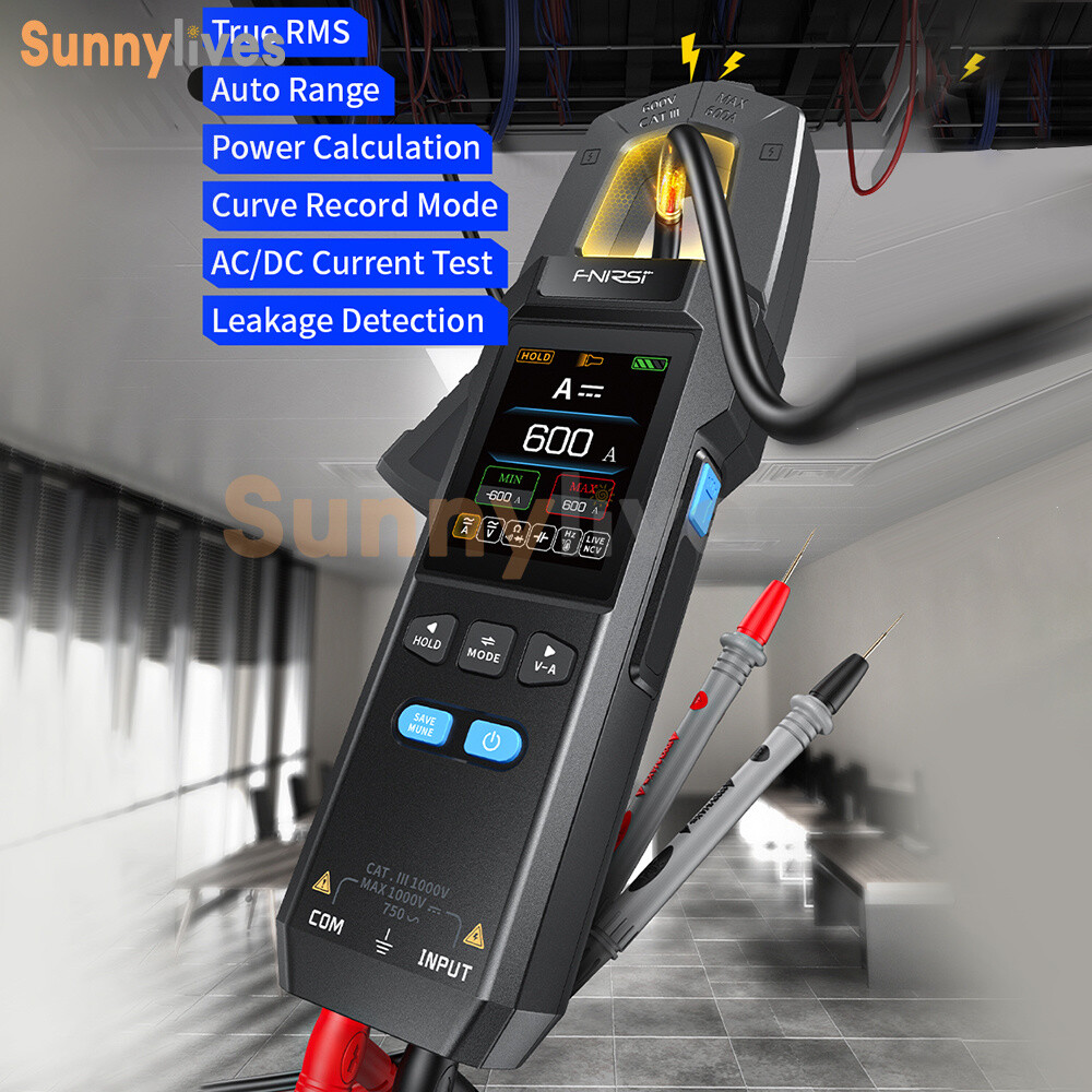 FNIRSI DMC-100 Digital Multimeter Tester AC DC Voltage Current NCV Clamp Meter