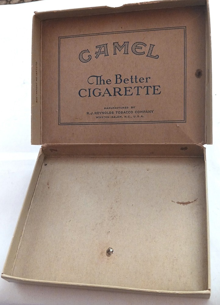 Vintage Empty Camel 50 Cardboard Flip Top Cigarette Pack