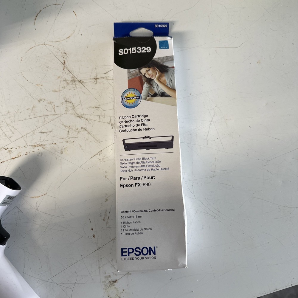 Genuine EPSON S015329 Black Printer Ribbon for FX890
