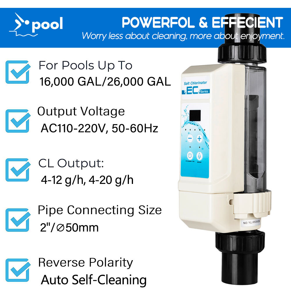 Salt Chlorine Generator Pool Water Complete Salt Chlorinator System for Hayward
