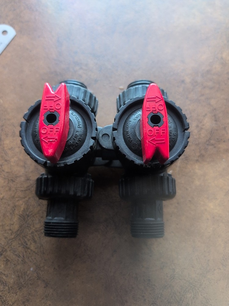 CLACK WS1 V3006 BYPASS ASSEMBLY ON/OFF VALVE FOR 1" CONNECTION With 1" MIP Adapt