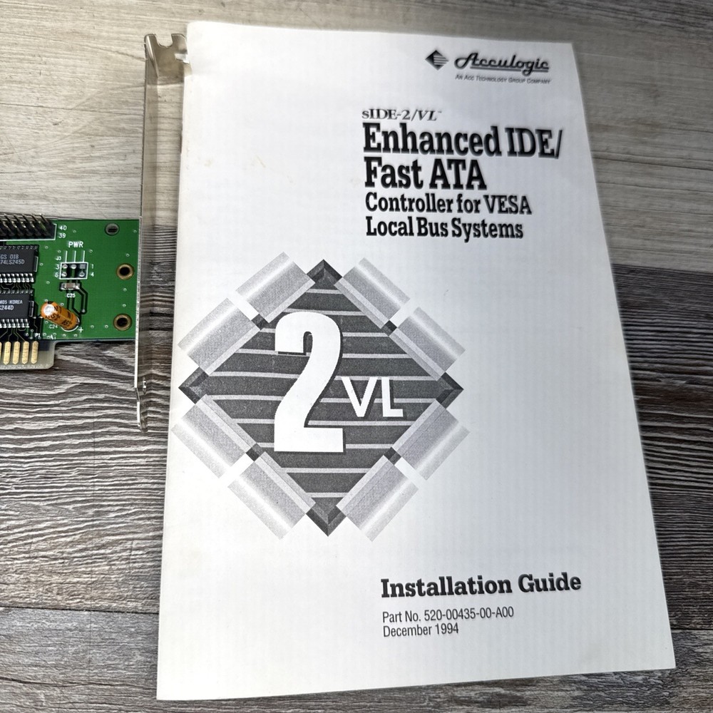 Acculogic sIDE-2/VL Enhanced IDE/Fast ATA Controller for VESA / Untested