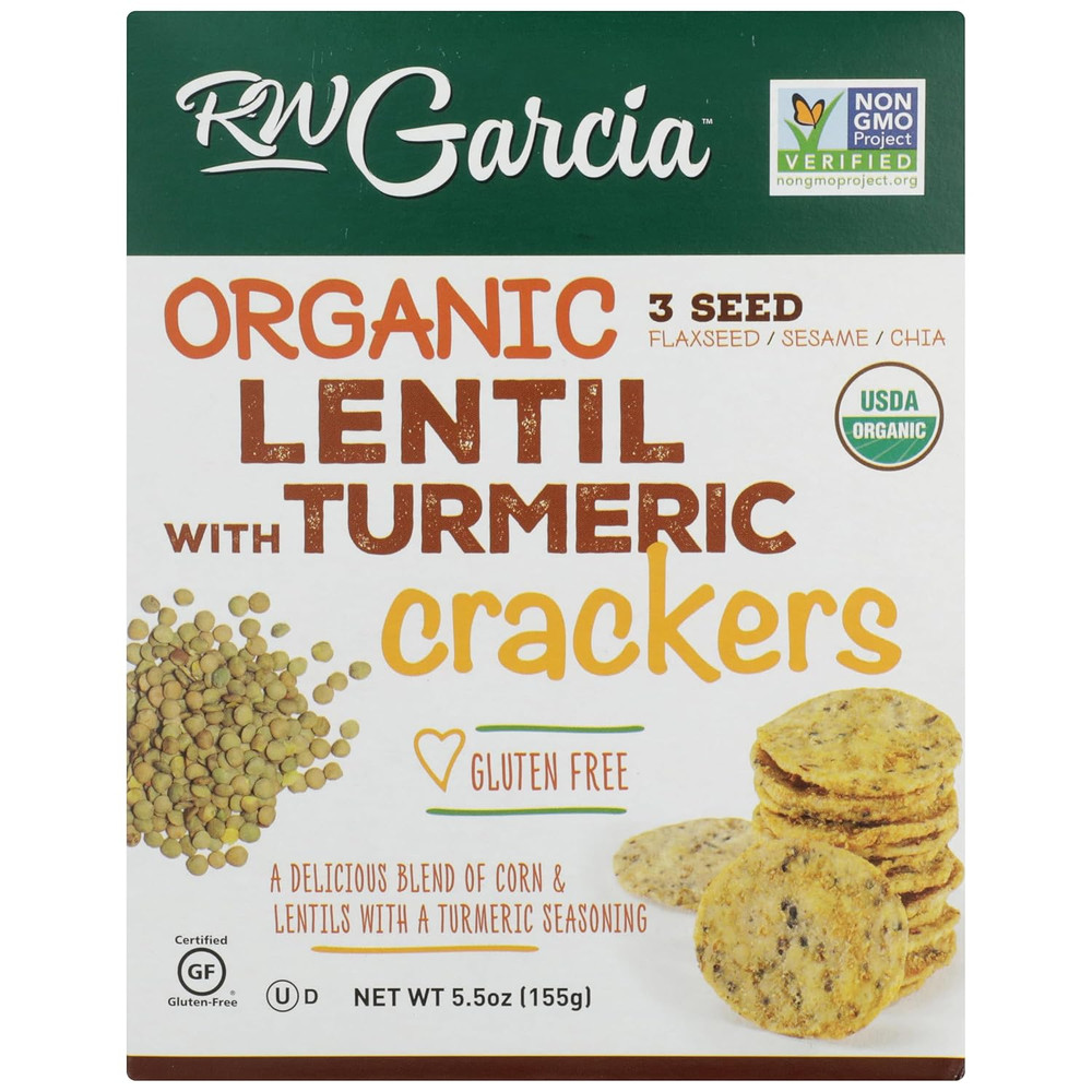 Organic Lentil Turmeric Crackers, 5.5 OZ