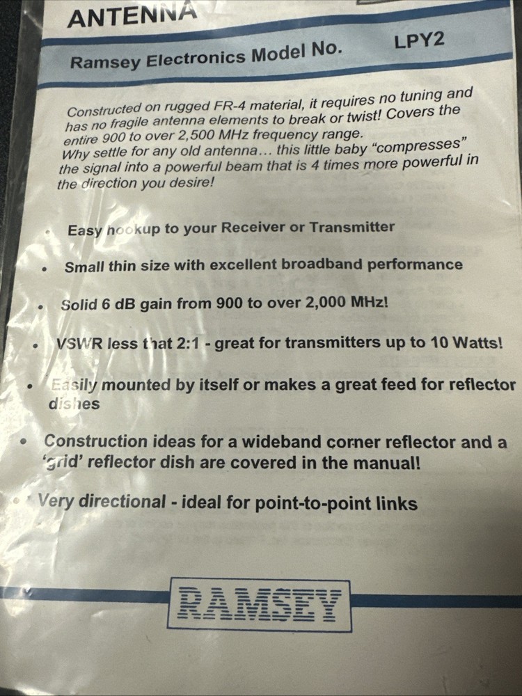 Ramsey Electronics Logi Log Periodic Antenna LPY2