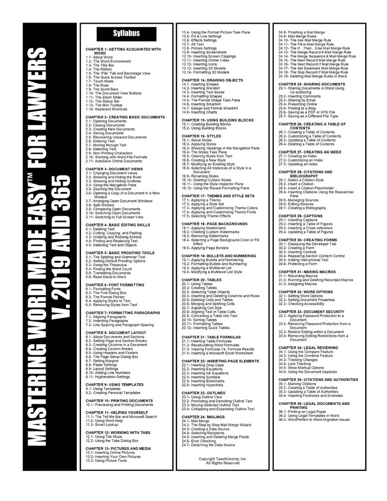 Learn Microsoft WORD FOR LAWYERS 2019 & 365 Training Tutorial DVD-ROM Course