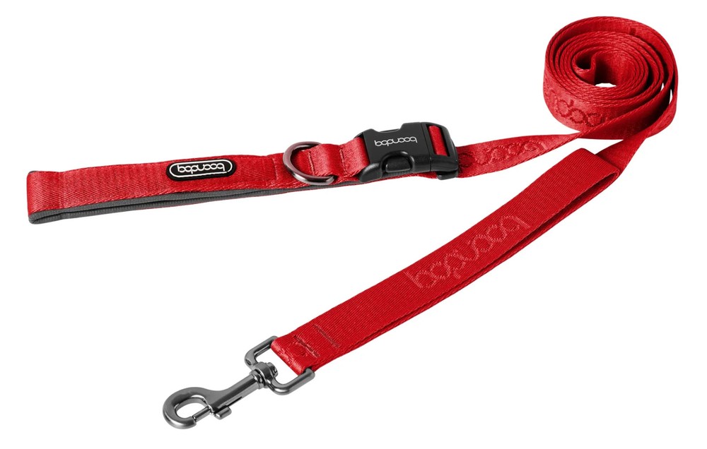 Boondog Play Leash Hands-Free No-Pull Adjustable Reflective RED S | L
