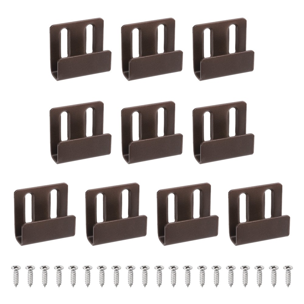 10 Pcs Adjustable Tile Hooks, Black Bronze, Width 10mm (3/8")