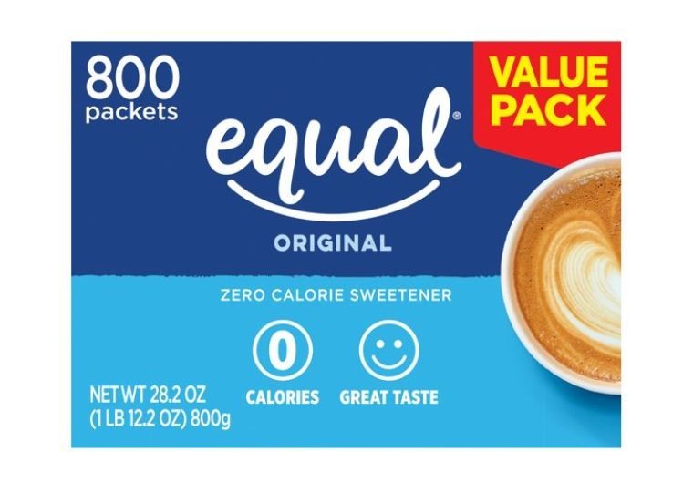 EQUAL Zero Calorie Sweetener, Sugar Substitute, 800 Packets