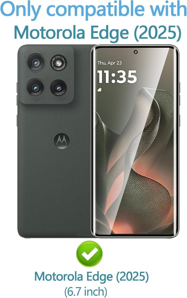 2 Pack 3D Screen Protector for Motorola Edge 2025 + 2 Pack Camera Lens Protector
