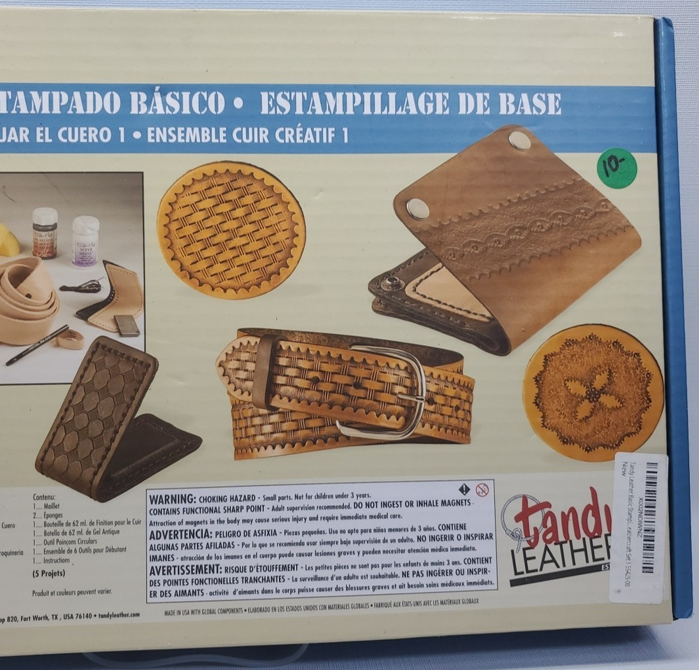 Tandy Basic Stamping Leather Set 1 ~ Includes 5 Leather Projects