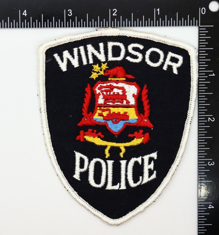 WINDSOR CANADA POLICE PATCH (White Edge) Vintage Original