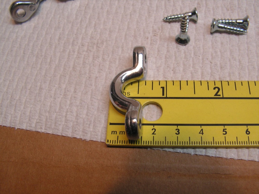 2 Vintage Die Cast Tie Loops Pull Stable Hanger Hook Storage Curtains Anchor+