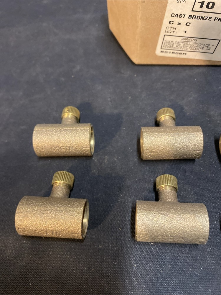 Mueller Drain Coupling 1/2” A11547 CAST BRONZE (10)Pack NOS