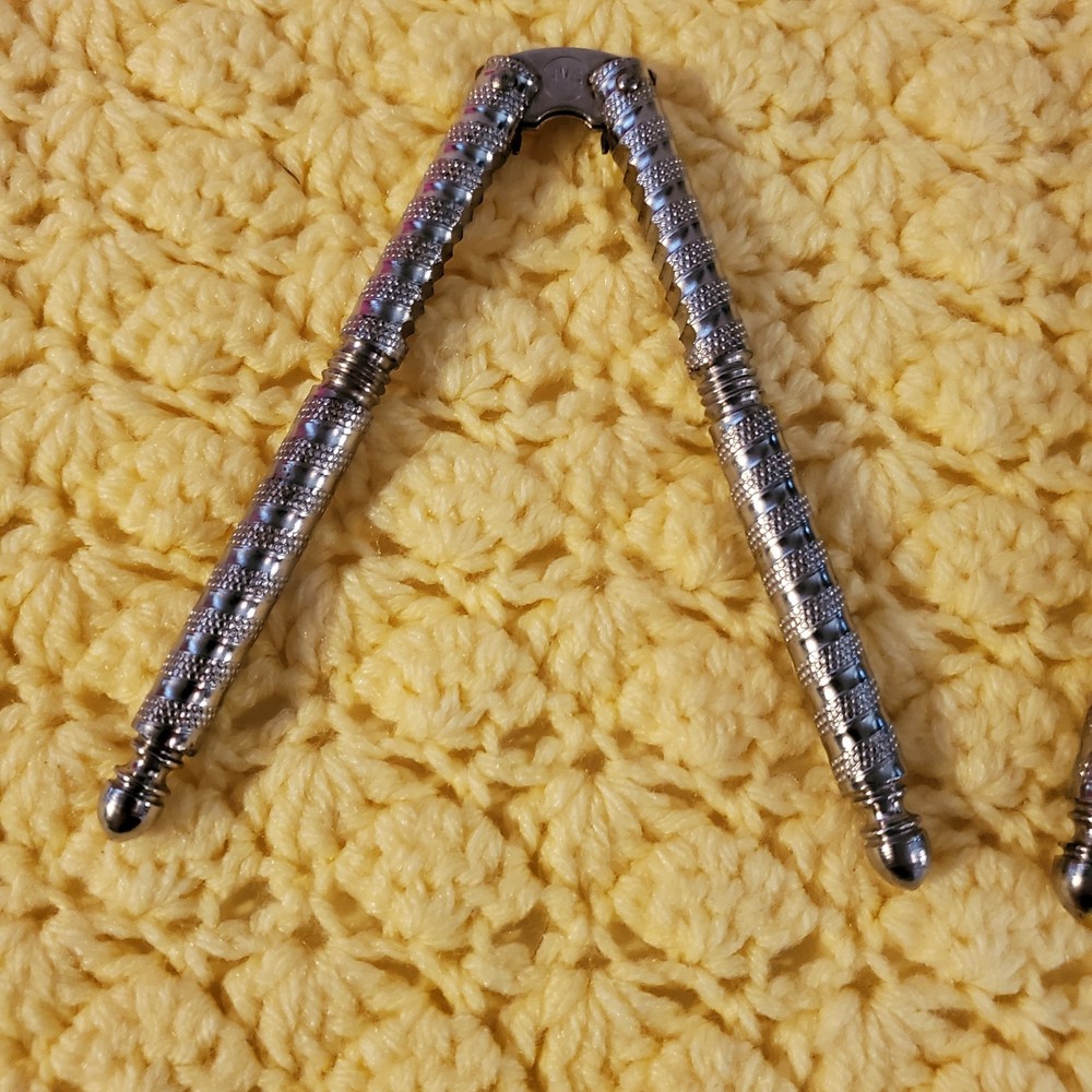 Nutcracker Vintage Silver Metal Handheld Nutcracker Nut Cracker Tools Set of 2