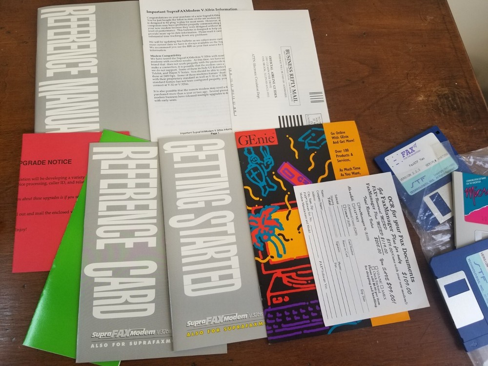 SUPRAFAXMODEM Fax for Macintosh MicroPhone Documentation and Diskettes