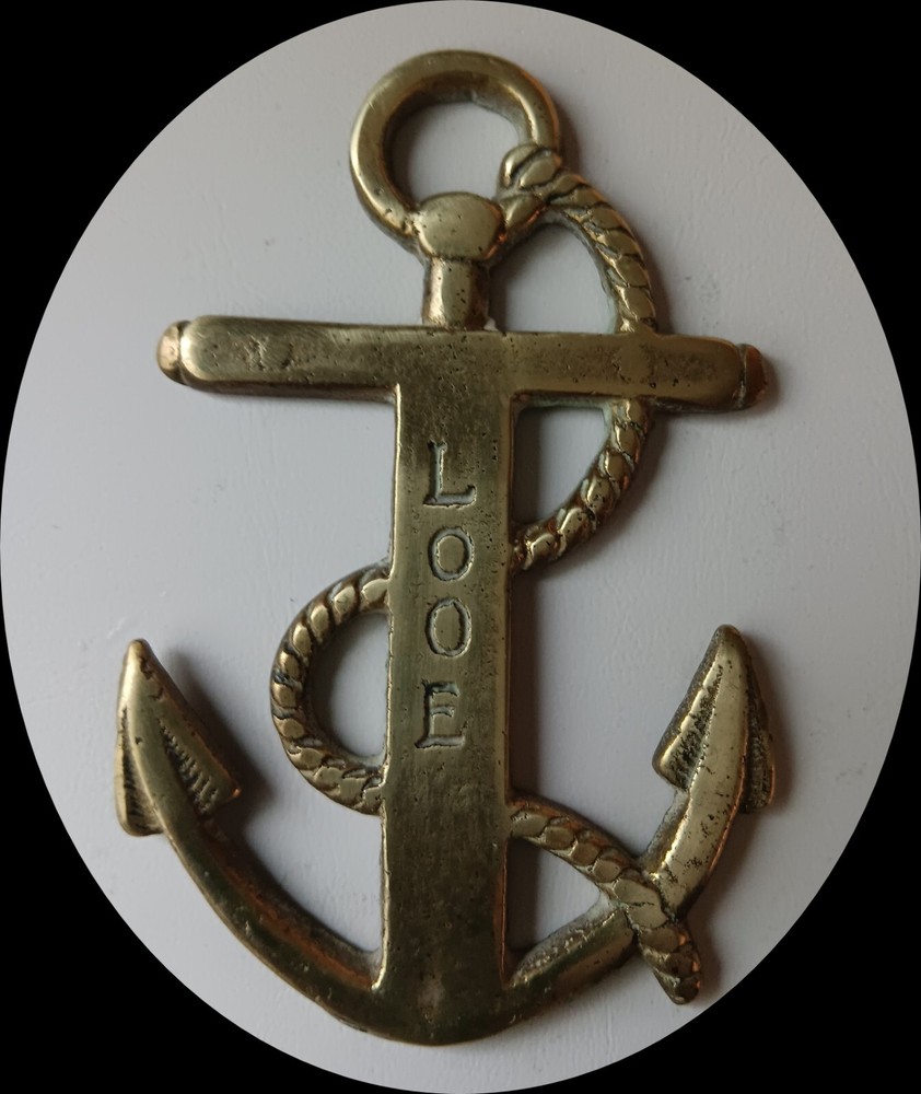 BRASS ANCHOR - LOOE - CORNWALL        (7204)