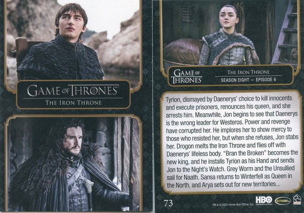 GOT Game of Thrones the Complete series Vol 1 73 card base set + 2 empty wrapper