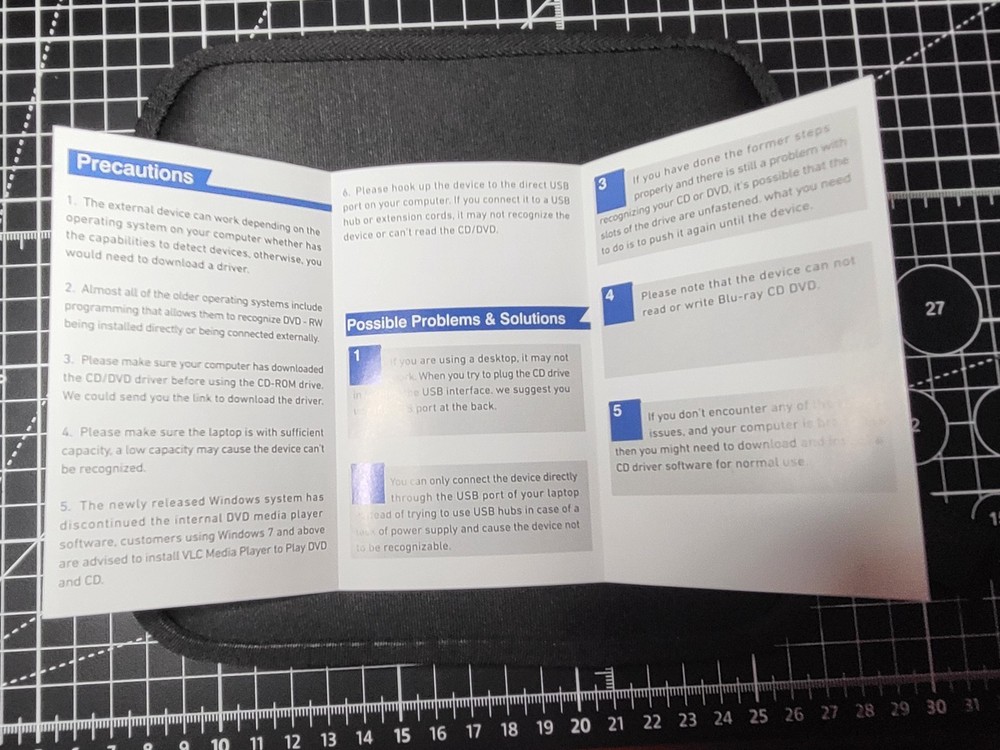 New Ziweo CD/DVD External PC reader for (Windows, Linux, & Mac OS systems)