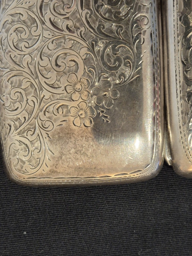 Antique silver cigarette case