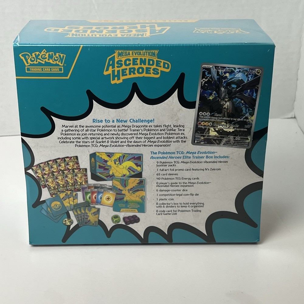 New In Package Pokemon Mega Evolution Ascended Heroes Elite Trainer Box