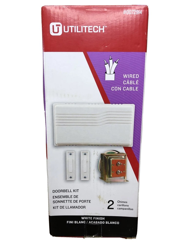 Utilitech Doorbell Kit 2 Chimes white Finish