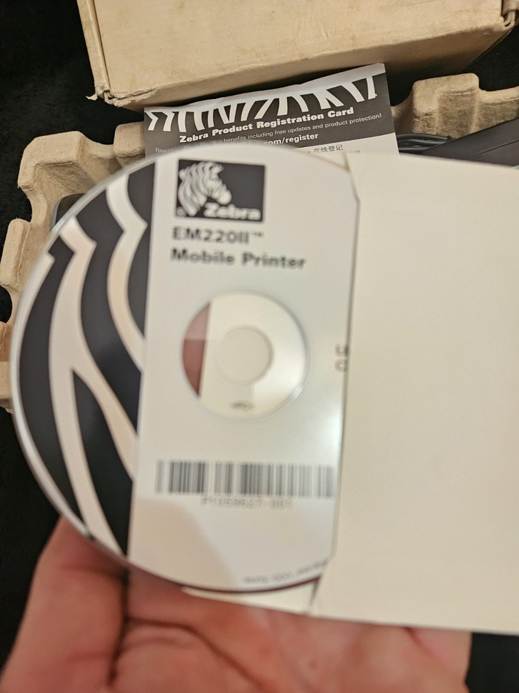 Zebra EM220II Bluetooth Mobile Thermal Receipt Printer Complete Kit Open Box