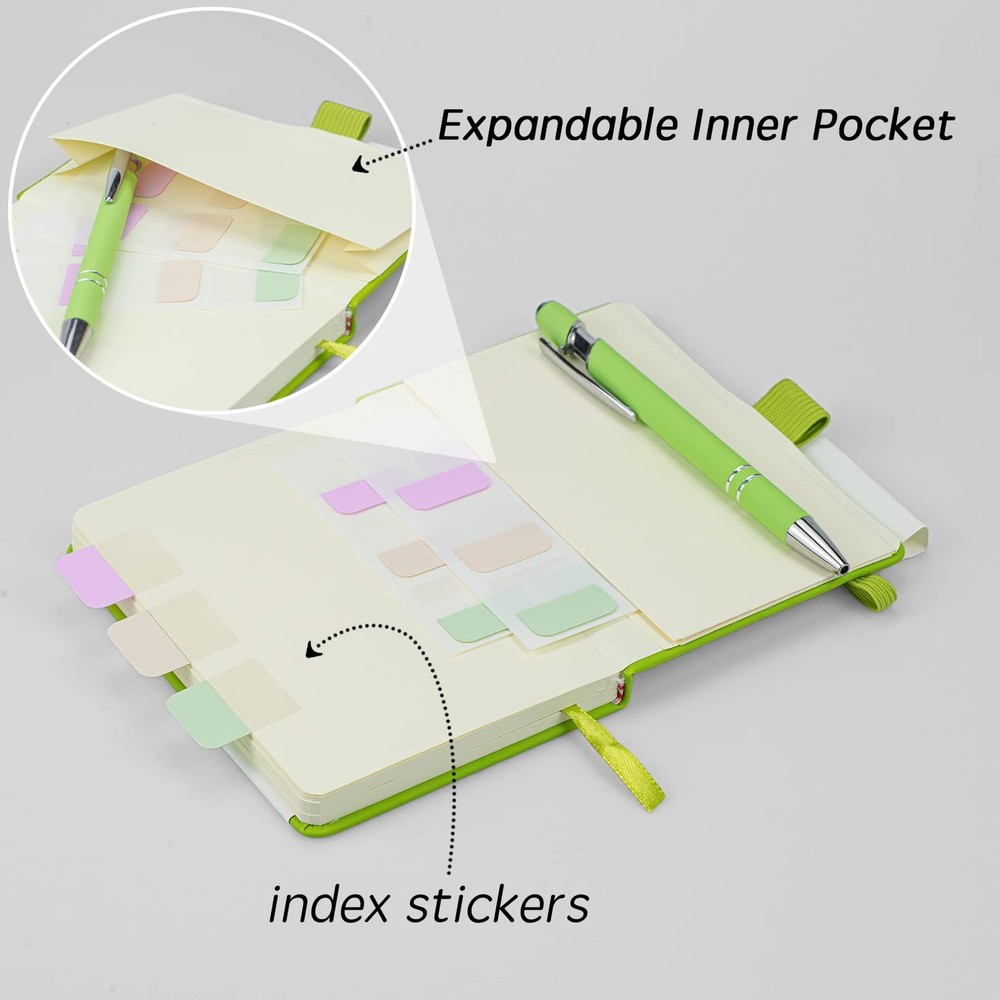 SULDAEFC 2 Pack Pocket Notebook/Notepad with 2 Blank - A6 - 2 Pack, Purple