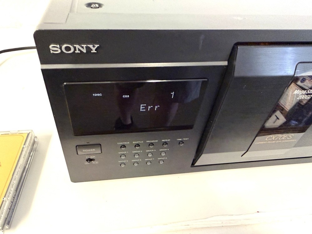 VINTAGE Sony CDP-CX70ES CD Player Mega Storage 200 CD Changer AS IS (Error Code)
